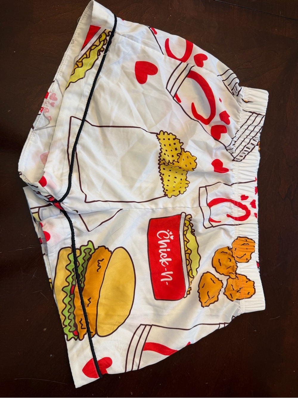 Chick-n Graphic White Women's Lounge Shorts